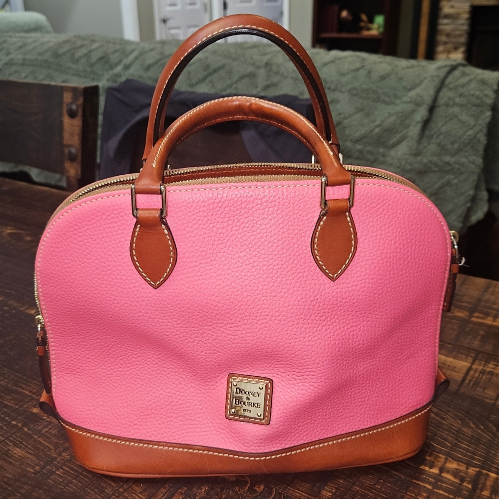 Dooney & Bourke Pink and Brown Leather bag